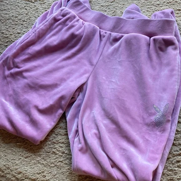 PLAYBOY Pink Velour Hoodie - Picture 7 of 8